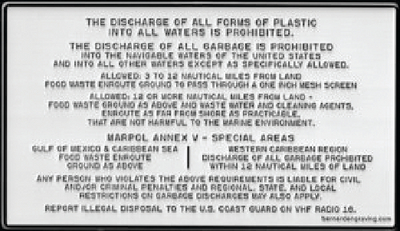 BERNARD ENGRAVING P227 ILLEGAL DUMPING PLAQUE